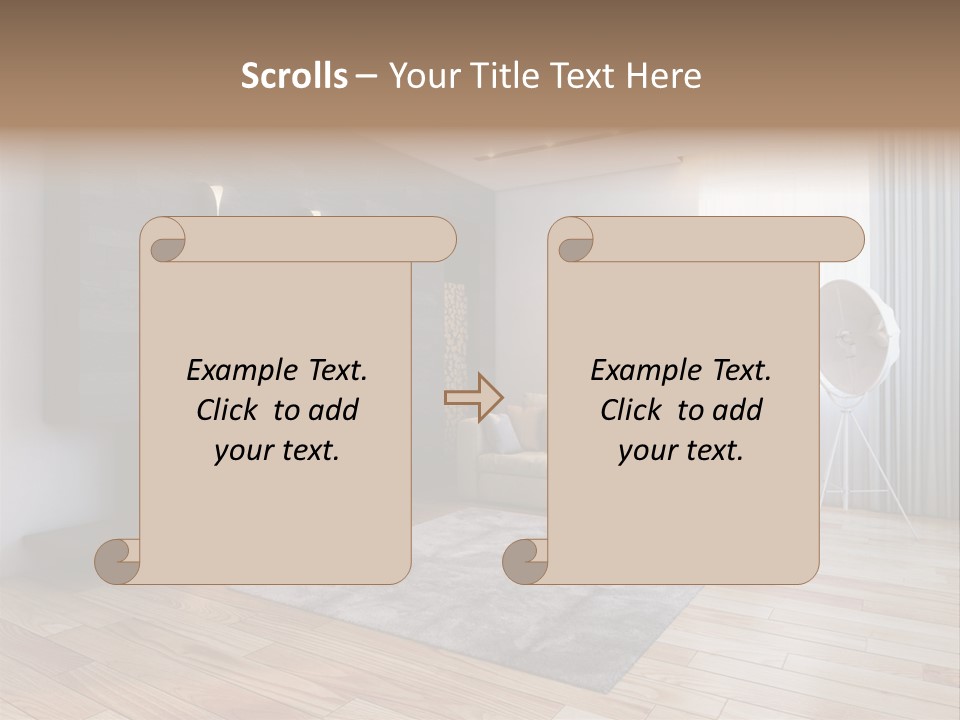 Couch Door White PowerPoint Template