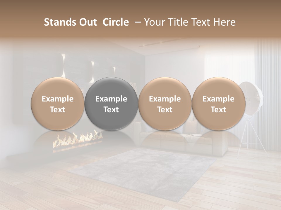 Couch Door White PowerPoint Template