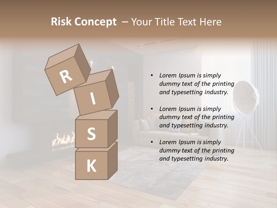 Couch Door White PowerPoint Template