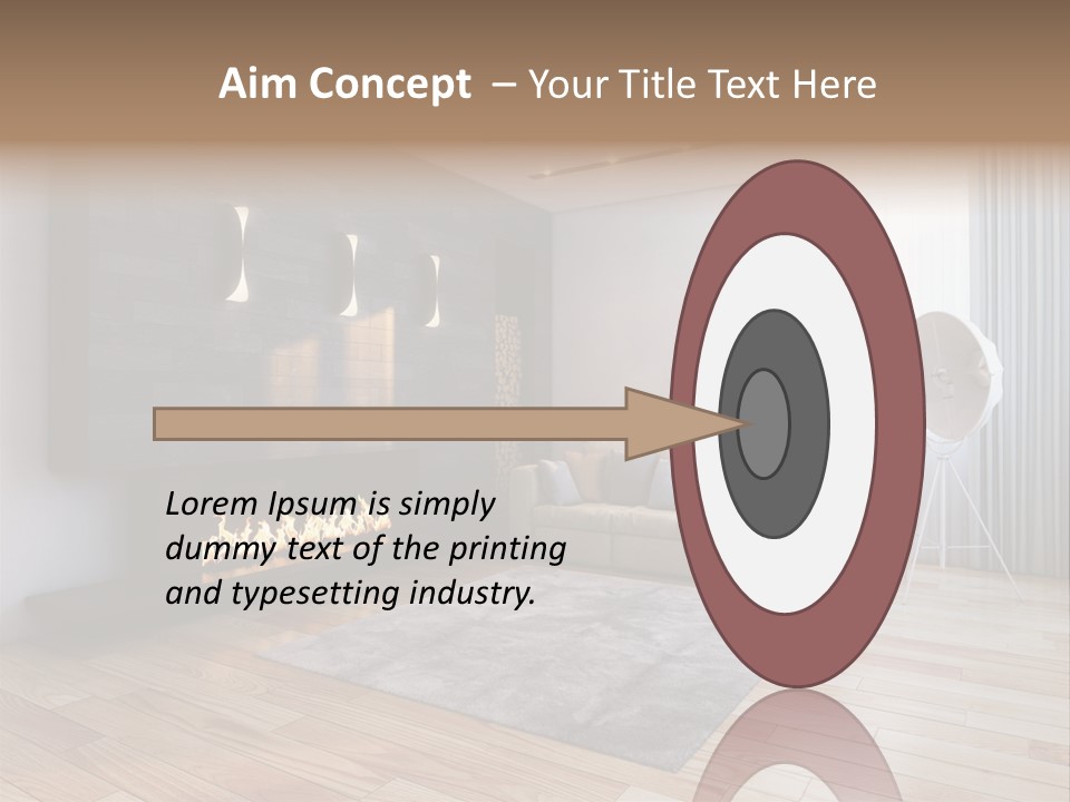 Couch Door White PowerPoint Template