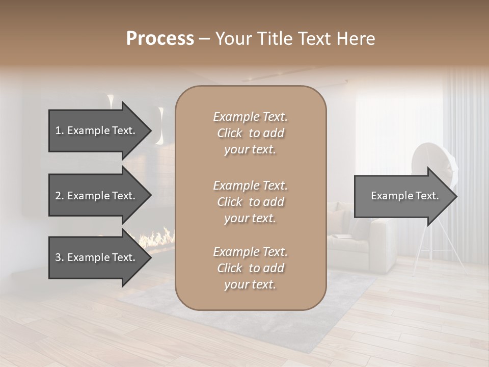 Couch Door White PowerPoint Template