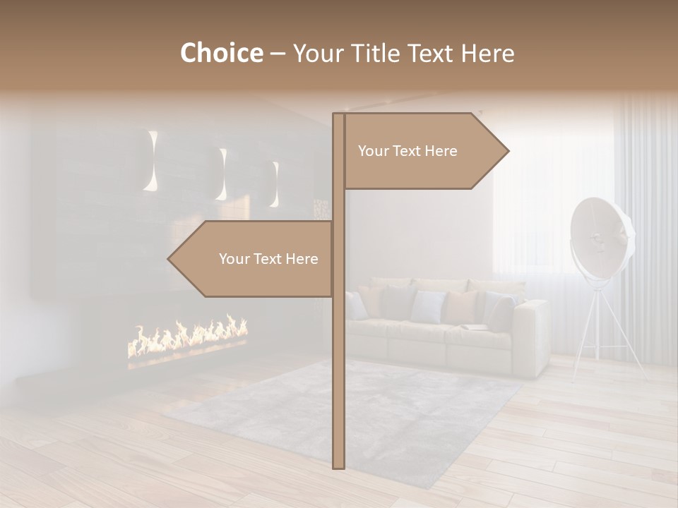 Couch Door White PowerPoint Template