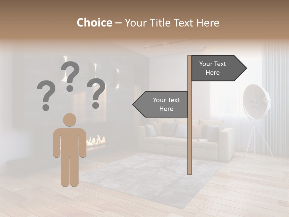Couch Door White PowerPoint Template