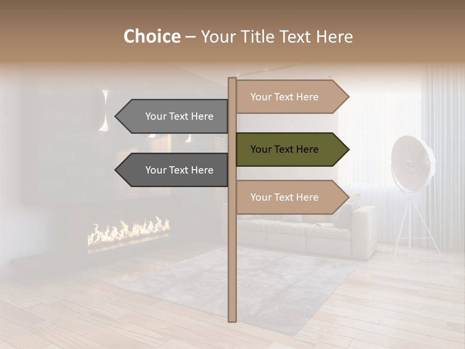 Couch Door White PowerPoint Template