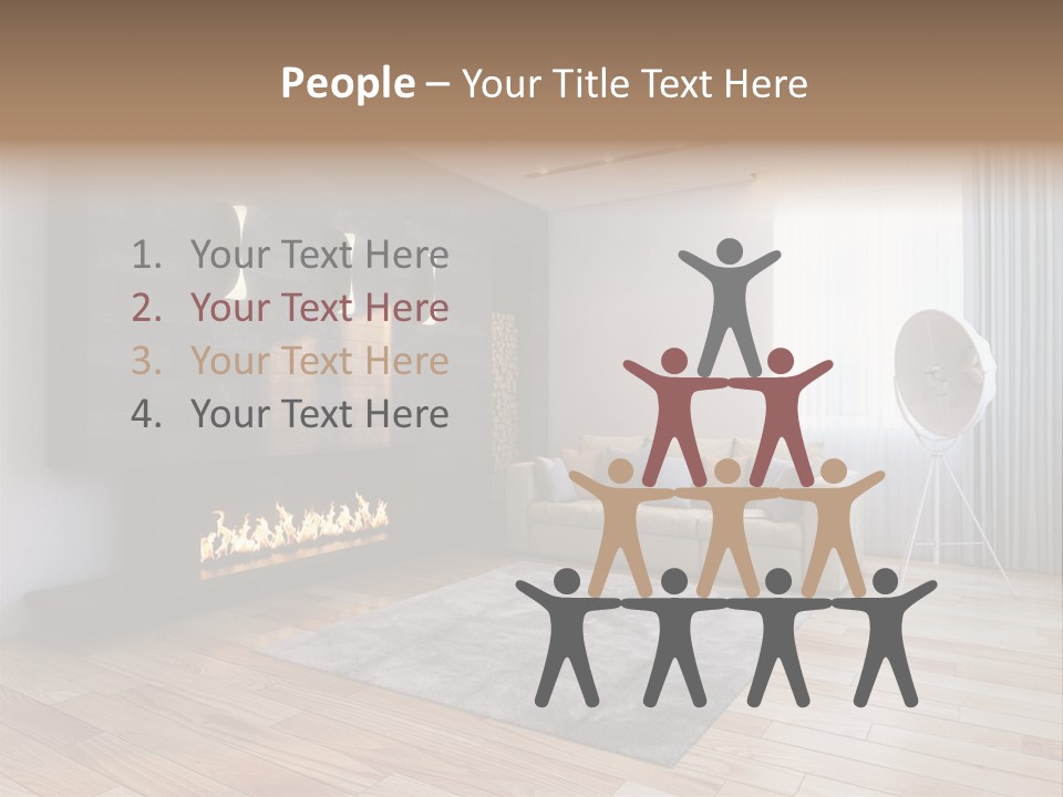 Couch Door White PowerPoint Template