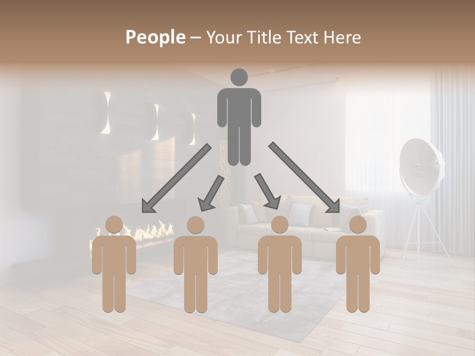 Couch Door White PowerPoint Template