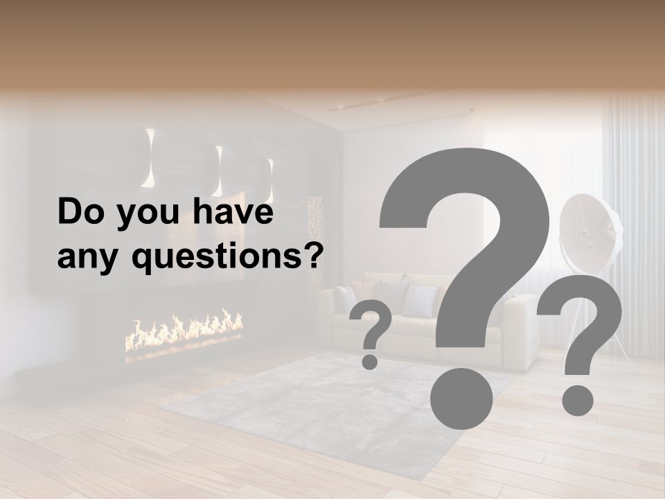 Couch Door White PowerPoint Template