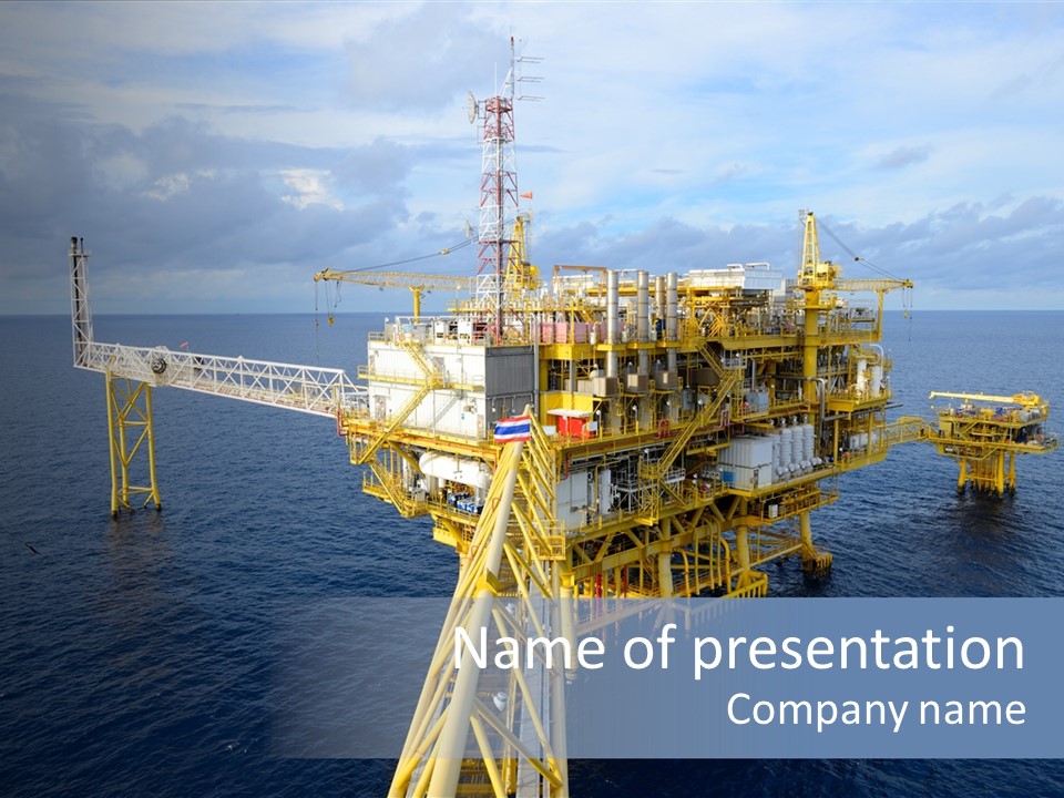 Rig Industrial Working PowerPoint Template