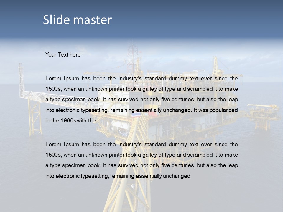 Rig Industrial Working PowerPoint Template