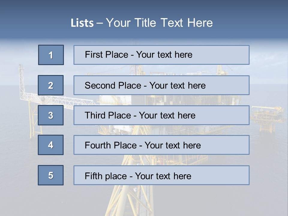 Rig Industrial Working PowerPoint Template