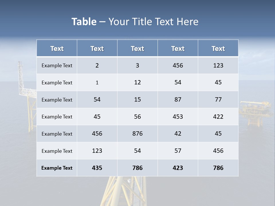Rig Industrial Working PowerPoint Template