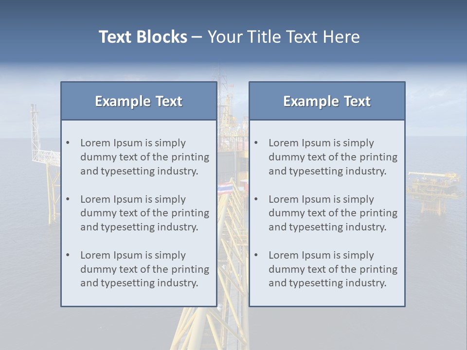 Rig Industrial Working PowerPoint Template