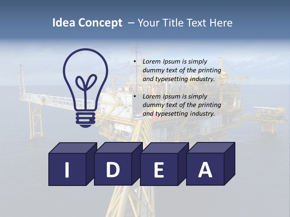 Rig Industrial Working PowerPoint Template
