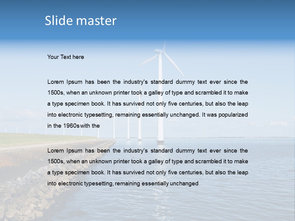 Water Silhouette Industrial PowerPoint Template