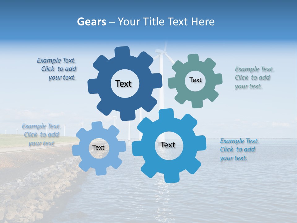 Water Silhouette Industrial PowerPoint Template