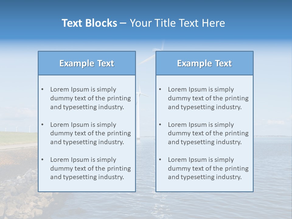 Water Silhouette Industrial PowerPoint Template
