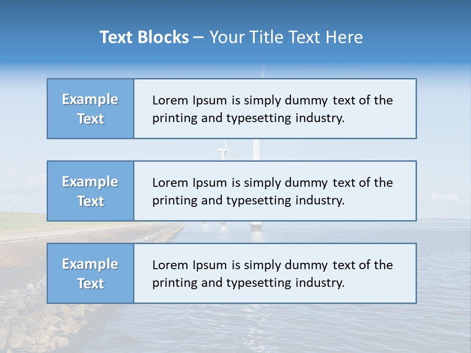 Water Silhouette Industrial PowerPoint Template