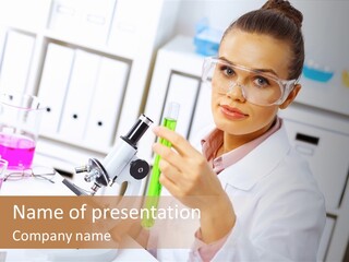 University Close Up Medicine PowerPoint Template