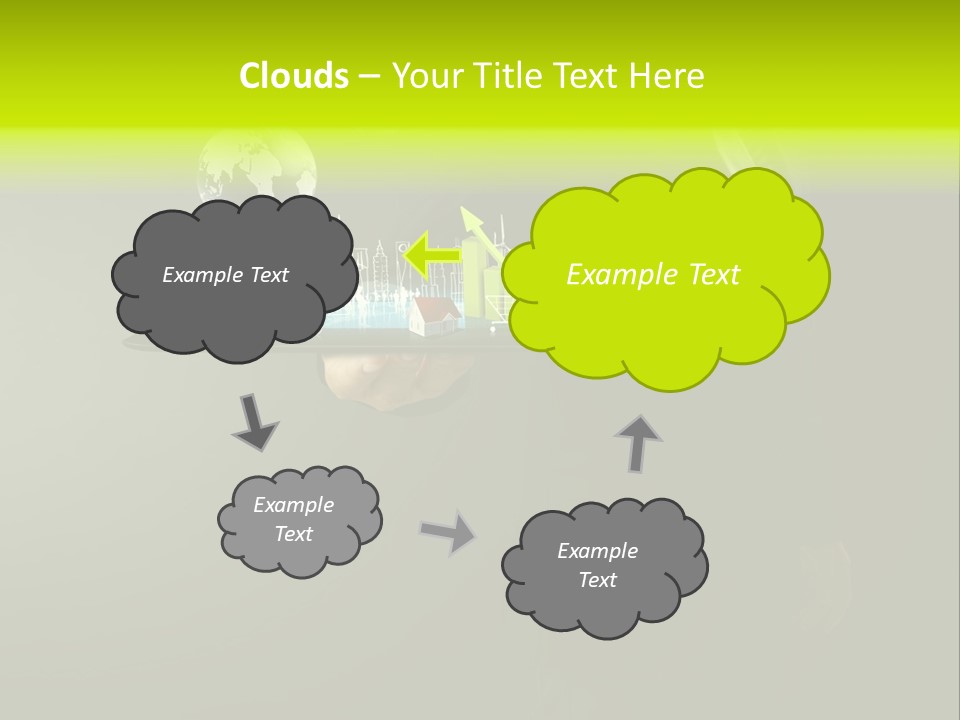 Hold Cloud Mail PowerPoint Template