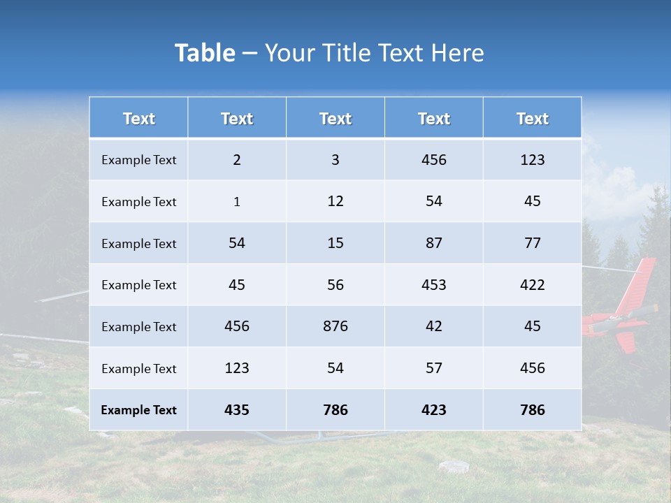 Leisure Explore Airborne PowerPoint Template