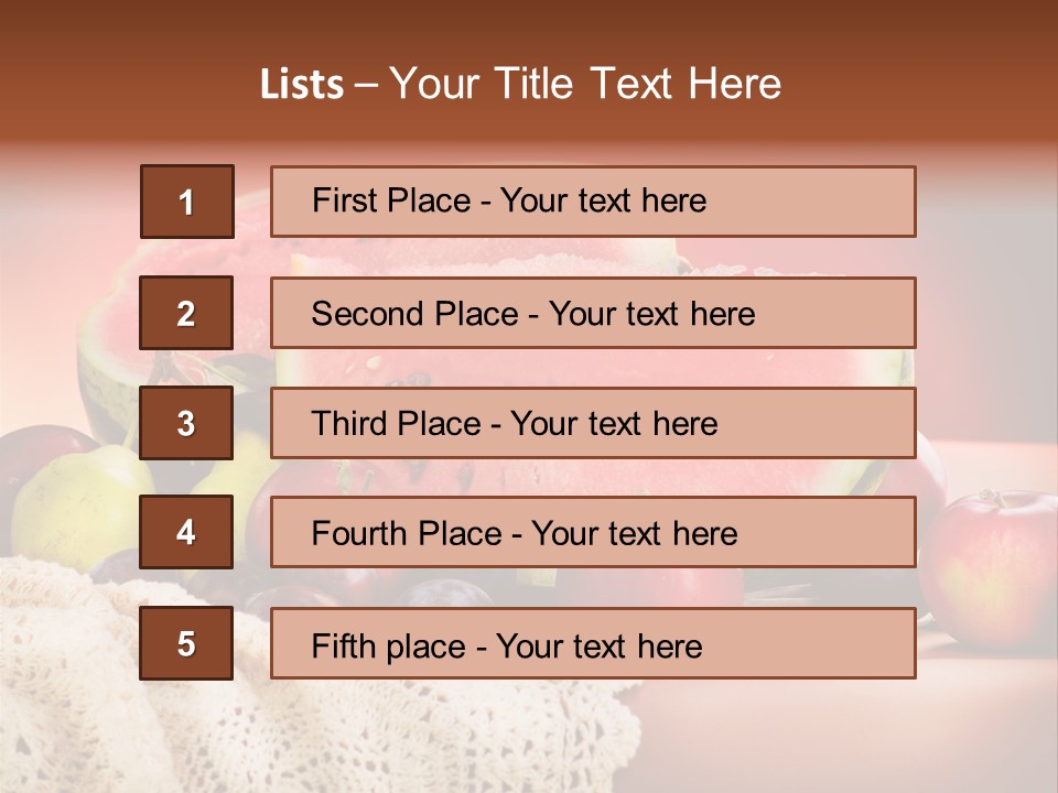 Vitamin Colour Still PowerPoint Template