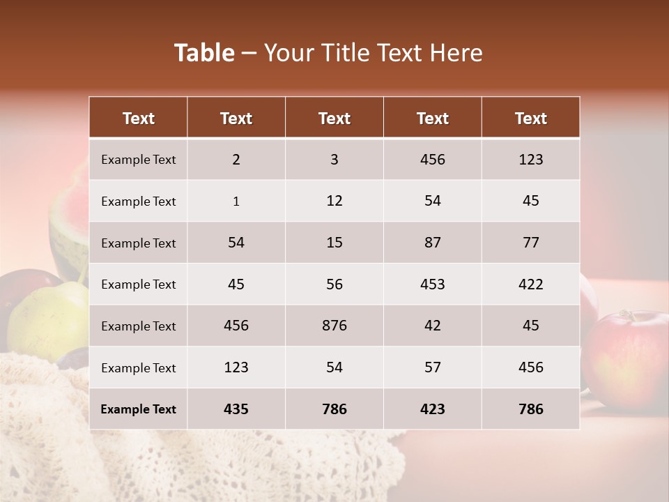 Vitamin Colour Still PowerPoint Template