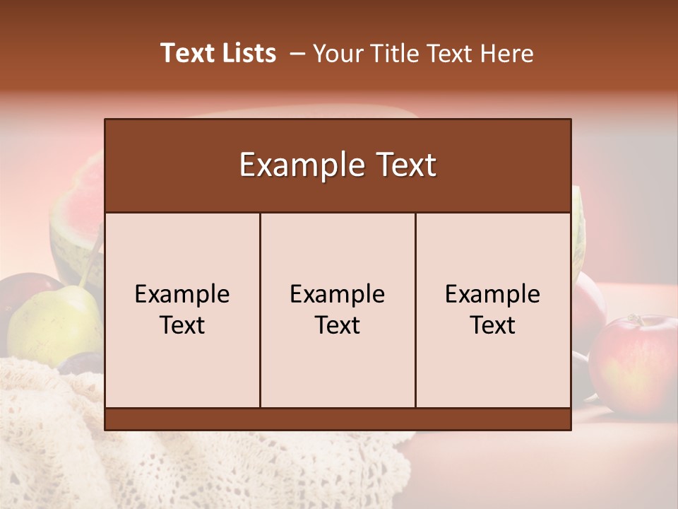 Vitamin Colour Still PowerPoint Template