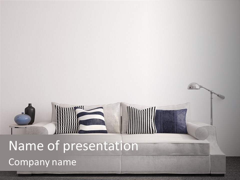 Light Residence Couch PowerPoint Template