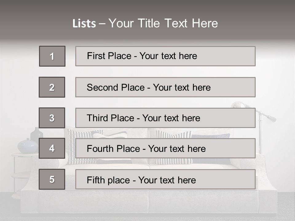 Light Residence Couch PowerPoint Template