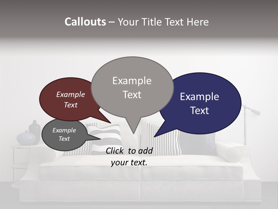 Light Residence Couch PowerPoint Template