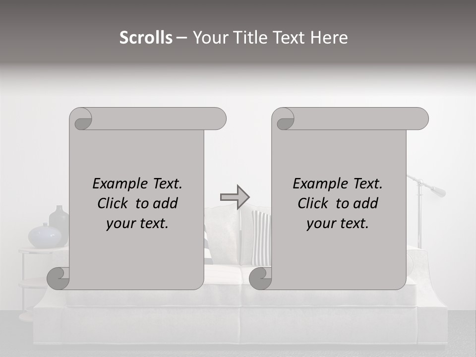 Light Residence Couch PowerPoint Template