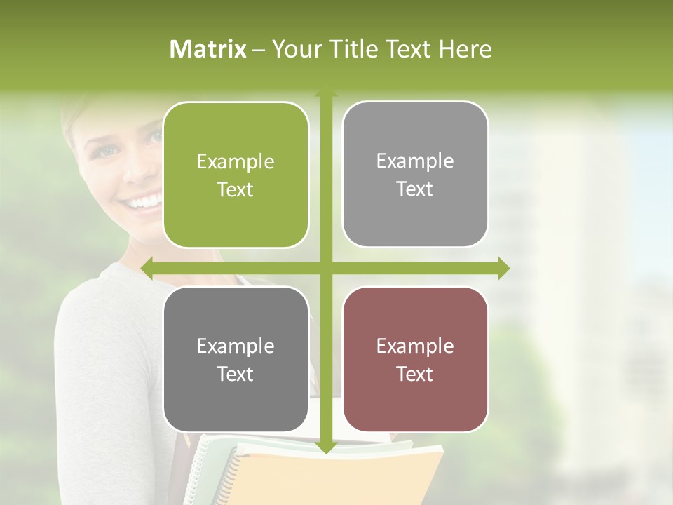 Smiling Outside Young PowerPoint Template