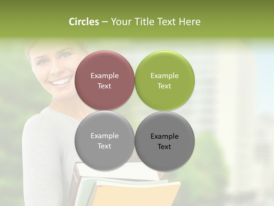 Smiling Outside Young PowerPoint Template