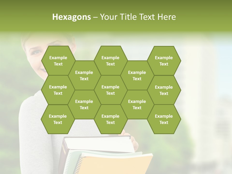 Smiling Outside Young PowerPoint Template