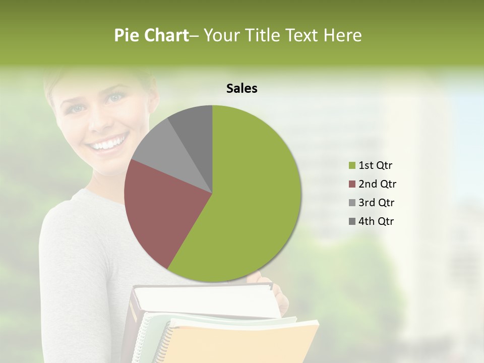 Smiling Outside Young PowerPoint Template
