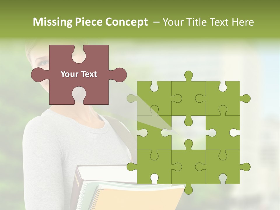 Smiling Outside Young PowerPoint Template