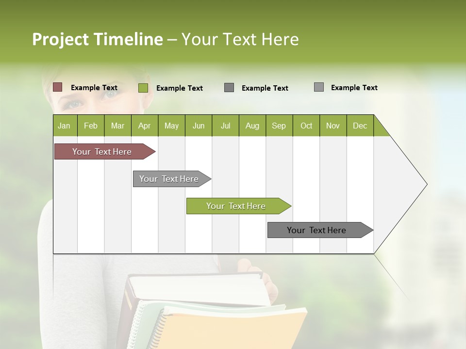 Smiling Outside Young PowerPoint Template