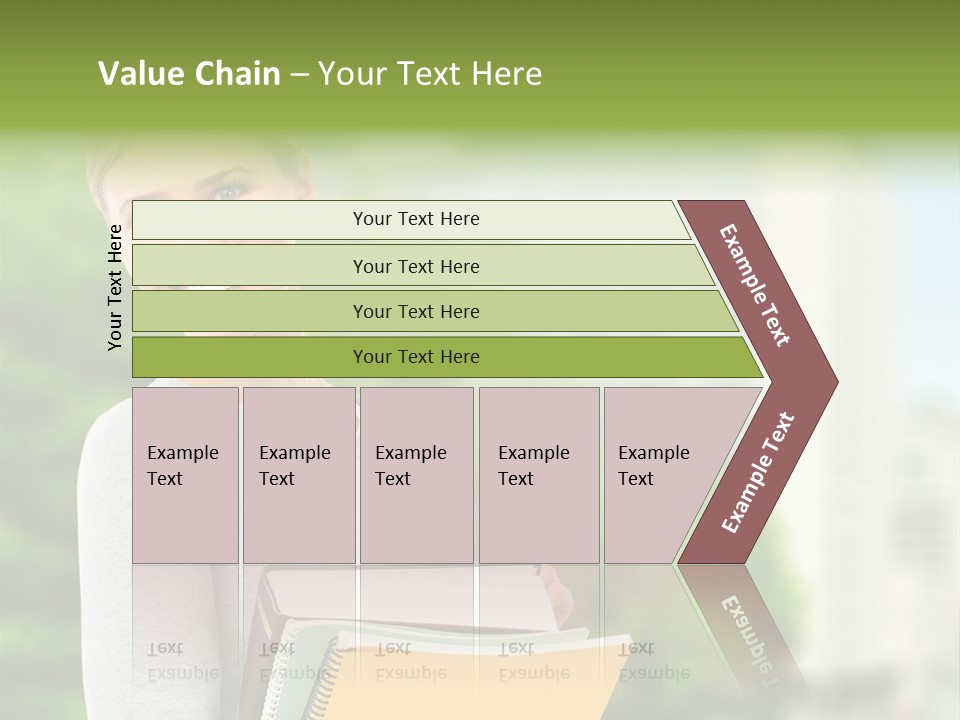 Smiling Outside Young PowerPoint Template