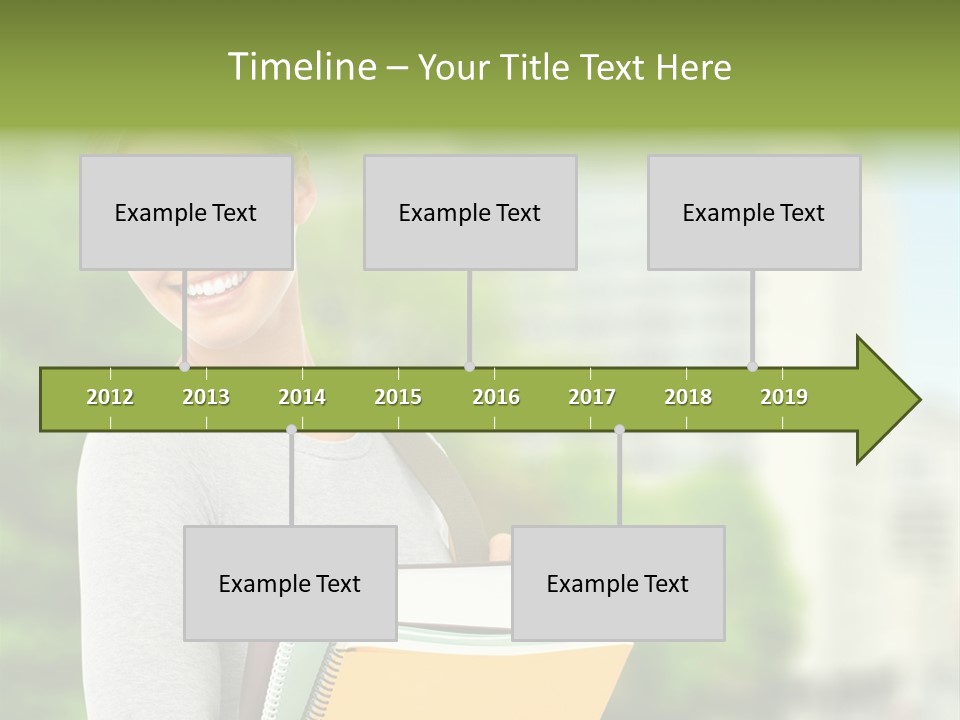 Smiling Outside Young PowerPoint Template