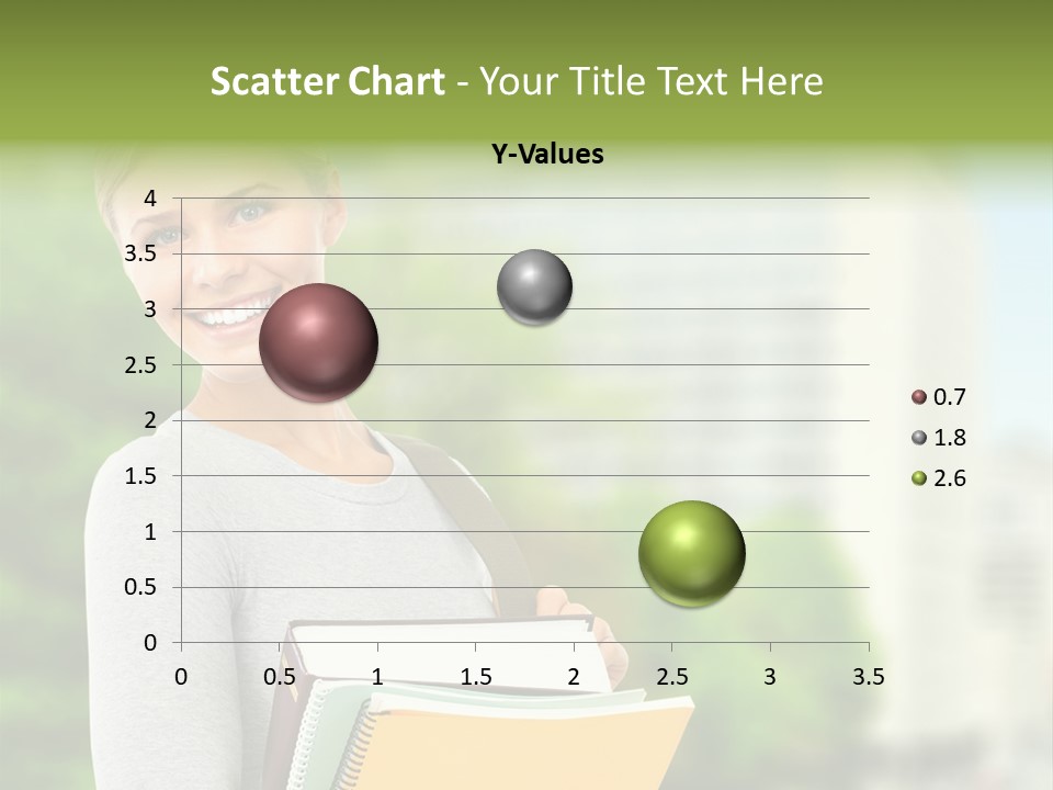 Smiling Outside Young PowerPoint Template