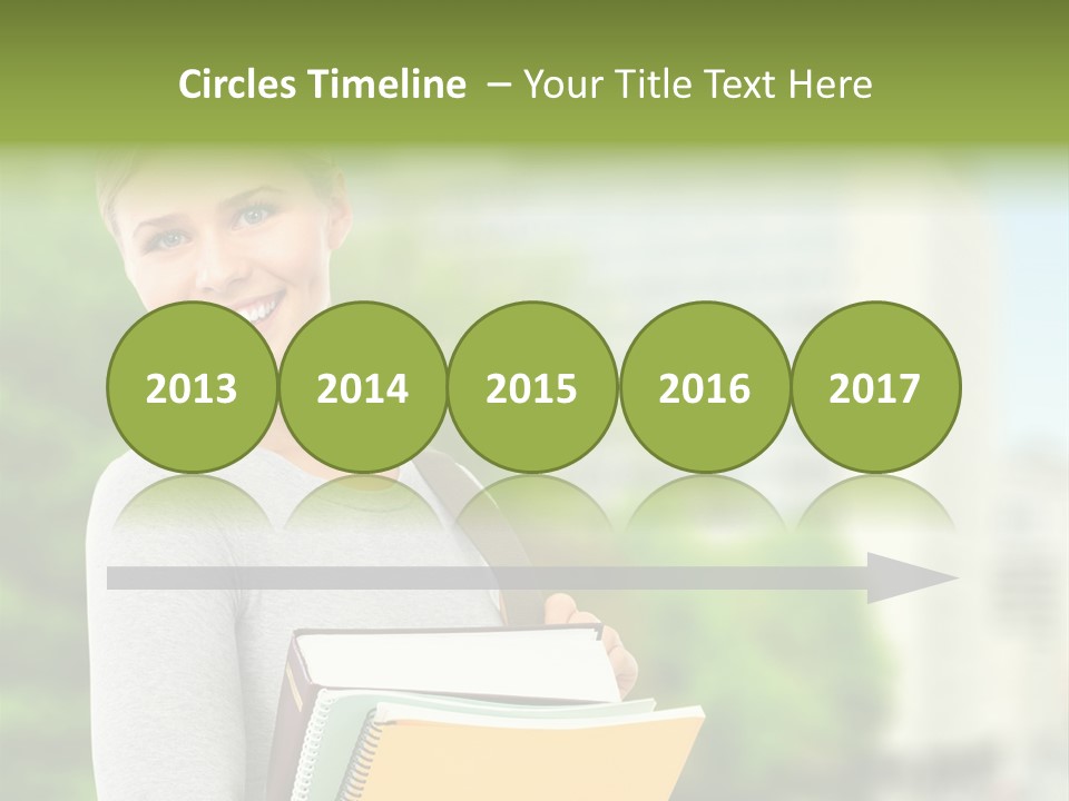 Smiling Outside Young PowerPoint Template