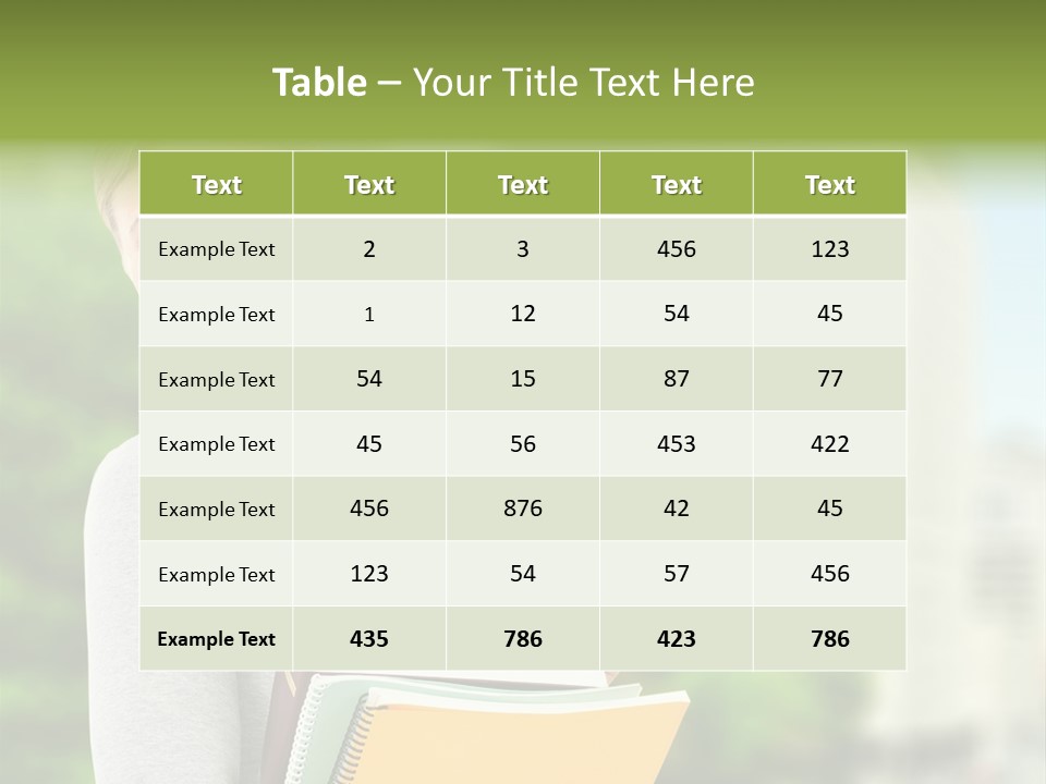Smiling Outside Young PowerPoint Template