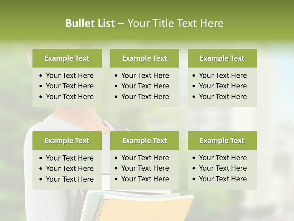 Smiling Outside Young PowerPoint Template