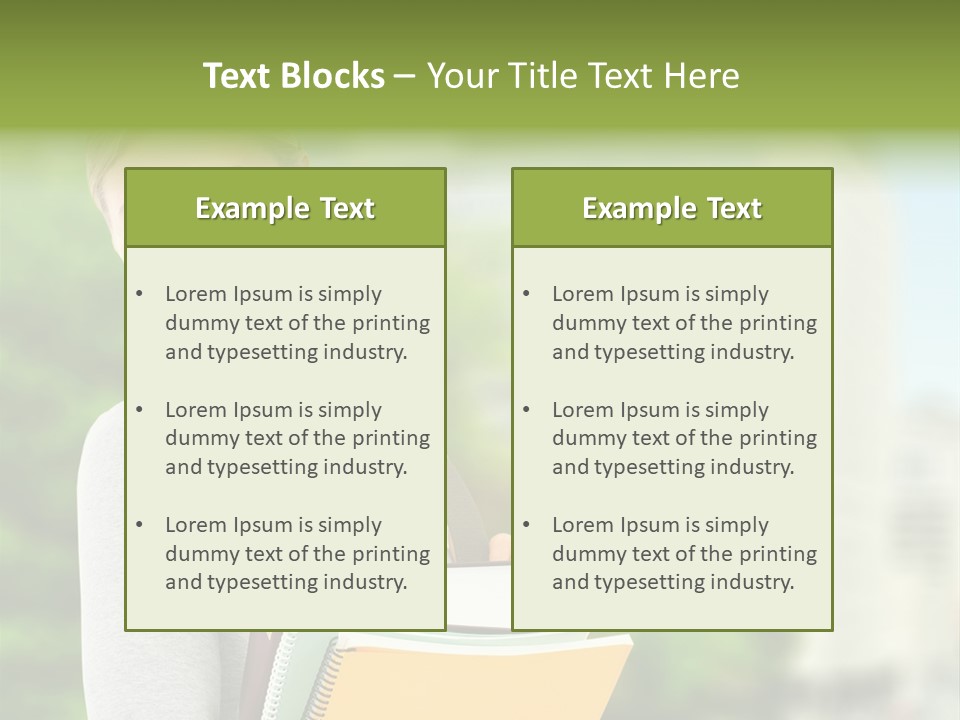 Smiling Outside Young PowerPoint Template