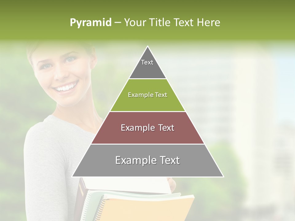 Smiling Outside Young PowerPoint Template