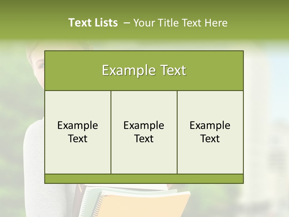 Smiling Outside Young PowerPoint Template