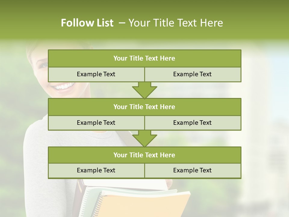Smiling Outside Young PowerPoint Template
