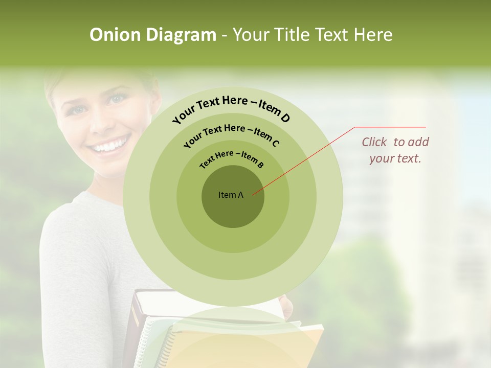 Smiling Outside Young PowerPoint Template