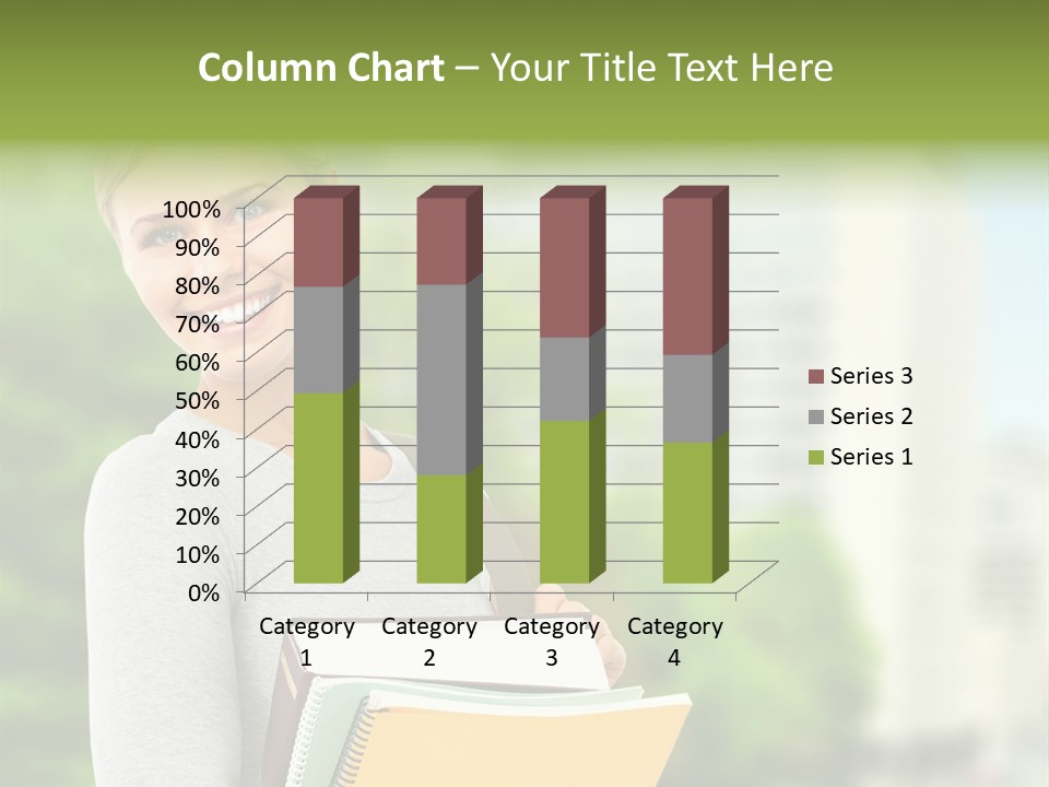 Smiling Outside Young PowerPoint Template
