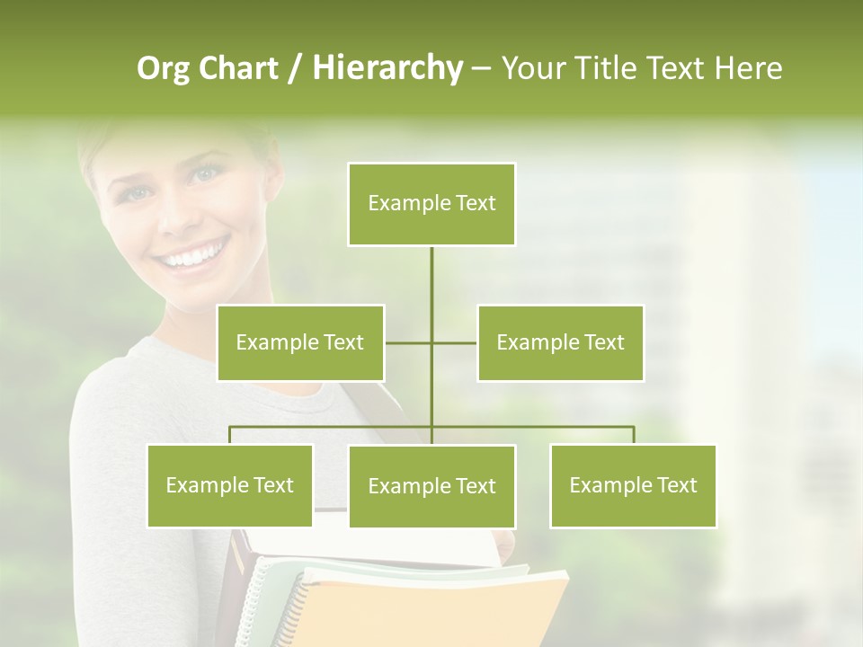 Smiling Outside Young PowerPoint Template